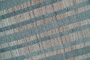 Hand Made 8x10 Modern Stripes Peach, Gray and Silver Blended Wool Area Rug