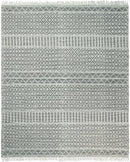Modern Contemporary Hand Woven Black and White Wool Area Rug