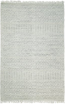 Modern Geometrical White Dhurrie Wool Area Rug