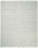Modern Geometrical White Dhurrie Wool Area Rug