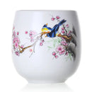 Hand-painted floral white porcelain kung fu tea cup dining room