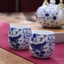 Hand-painted floral white porcelain kung fu tea cup dining room