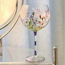 Hand-painted floral wine goblet dining room crystal glass