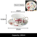 Hand painted iris flower porcelain tea cup – dining room tableware