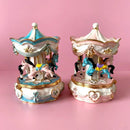 Hand painted pastel carousel horse trinket box bedroom ornament