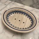 Hand-painted Polish Floral Ceramic Soap Dish - Vine
