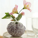 Hand-relief hydrangea ceramic vase grayish-white living room decor