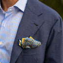 Fiastra - Silk Pocket Square - Yellow