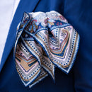 Lugano - Silk Pocket Square - White