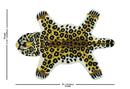 Hand Tufted 2x3 Gold Animal Leopard Wool Area Rug