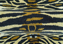 Hand Tufted Animal Tiger Black 3x5 Wool Area Rug
