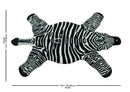 Hand Tufted Animal Zebra Black 3x5 Wool Area Rug