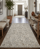Hand Tufted Beige and Silver Wool Textured Loop 5x8 Area Rug