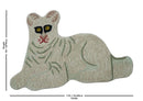 Hand Tufted Beige Animal Tiger 2x3 Wool Area Rug