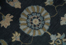 Hand Tufted Black and Silver Modern Turkish Oushak Multi size wool Area Rug, Kids, Living Room and Bedroom Rug