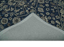 Hand Tufted Blue, Beige and Ivory 5x8 Heriz Serapi style Rug, Kids, Living Room and Bedroom Rug | TRD644158S
