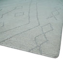 Hand Tufted Ivory Traditional Geometrical Moroccan Design Custom Made Rug