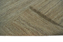 Hand Woven Brown Natural Jute and Wool Area Rug