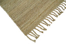 Hand Woven Natural Fiber Brown Natural Jute Rug