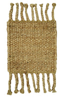 Hand Woven Natural Fiber Brown Natural Jute Rug