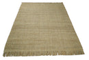 Hand Woven Natural Fiber Brown Natural Jute Rug