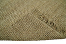Hand Woven Natural Fiber Brown Natural Jute Rug