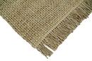 Hand Woven Natural Fiber Brown Natural Jute Rug