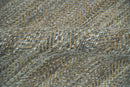 Hand Woven Natural Fiber Jute and Wool Silver and Brown Rug
