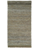 Hand Woven Natural Fiber Jute and Wool Silver and Brown Rug