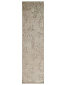 2.8x10 Hand Woven and Carved Brown Floral Art Silk Rug | KNT4