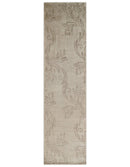 2.8x10 Hand Woven Brown Modern Floral Art Silk Rug
