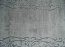 3x5 Hand Woven Silver and Gray Modern Floral Art Silk Rug