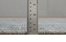 3x5 Hand Woven Silver and Gray Modern Floral Art Silk Rug