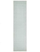 2.6x10 and 5x8 Hand Woven and Carved Silver and Gray Floral Art Silk Rug