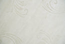4x6 Hand Woven Silver and Ivory Modern Floral Art Silk Rug