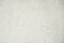 4x6 Hand Woven Silver and Ivory Modern Floral Art Silk Rug