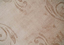 3x5 Hand Woven Beige and Peach Modern Floral Art Silk Rug