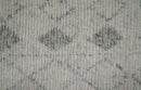 Hand Woven Beige and Gray 2x3 Trellis Moroccan Rug Made with Fine Wool | TRDCP79723
