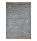 Hand Woven Blue and White  2x3 Trellis Moroccan Rug Made with Fine Wool | TRDCP79523