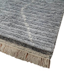 Hand Woven Blue and White  2x3 Trellis Moroccan Rug Made with Fine Wool | TRDCP79523