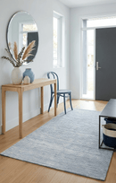 Hand Woven Modern Solid Silver Wool 5x8 Area Rug