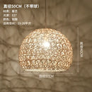 Hand woven rattan pendant light modern living room chandelier