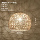 Hand woven rattan pendant light modern living room chandelier