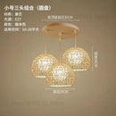 Hand woven rattan pendant light modern living room chandelier