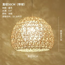 Hand woven rattan pendant light modern living room chandelier
