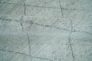 Hand Woven Silver and Gray 8x10 Trellis Moroccan Rug Made with Fine Wool | TRDCP105810