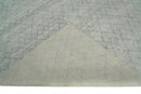 Hand Woven Silver and Gray 8x10 Trellis Moroccan Rug Made with Fine Wool | TRDCP79810