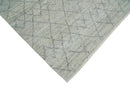 Hand Woven Silver and Gray 8x10 Trellis Moroccan Rug Made with Fine Wool | TRDCP79810