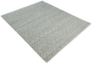 Hand Woven Silver and Gray 8x10 Trellis Moroccan Rug Made with Fine Wool | TRDCP79810