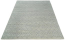 Hand Woven Silver and Gray 8x10 Trellis Moroccan Rug Made with Fine Wool | TRDCP79810